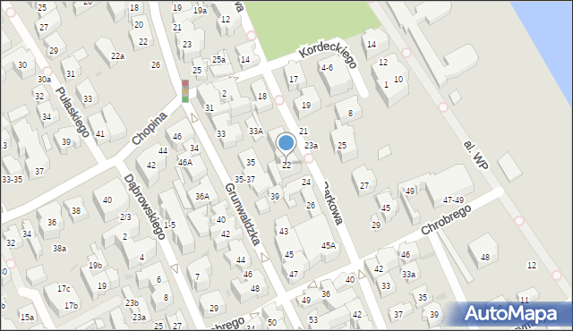 Sopot, Parkowa, 22, mapa Sopotu