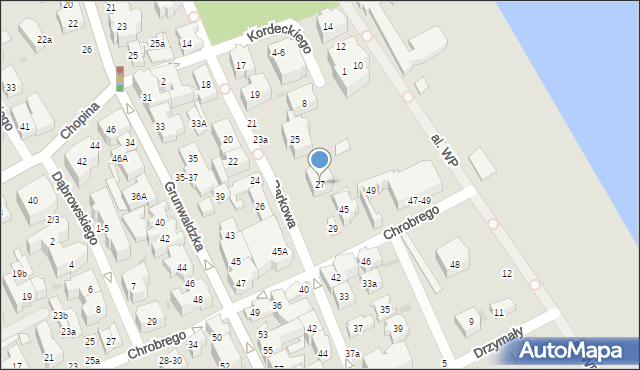 Sopot, Parkowa, 27, mapa Sopotu