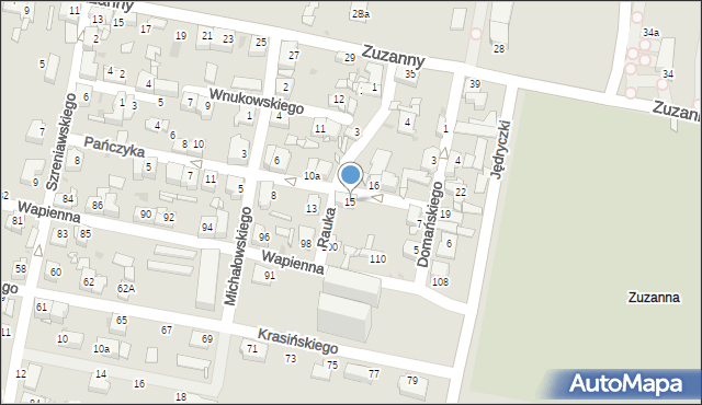 Sosnowiec, Pańczyka Władysława, 15, mapa Sosnowca