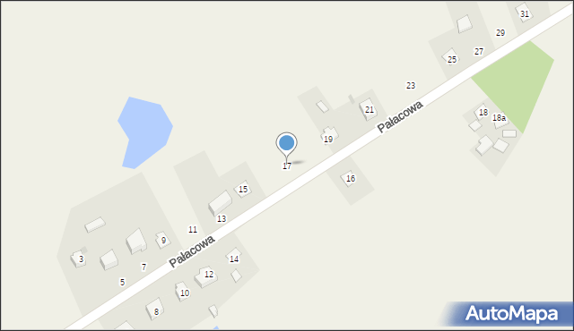 Srebrzyszcze, Pałacowa, 17, mapa Srebrzyszcze