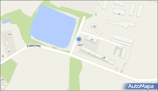 Srebrzyszcze, Pałacowa, 24A, mapa Srebrzyszcze