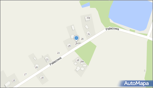Srebrzyszcze, Pałacowa, 27, mapa Srebrzyszcze