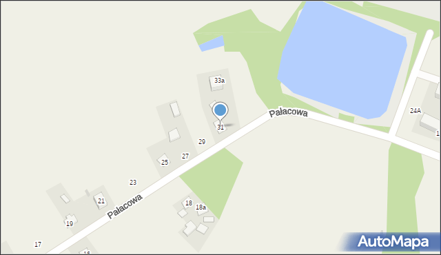 Srebrzyszcze, Pałacowa, 31, mapa Srebrzyszcze