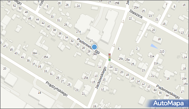 Środa Wielkopolska, Paderewskiego Ignacego Jana, 24b, mapa Środa Wielkopolska