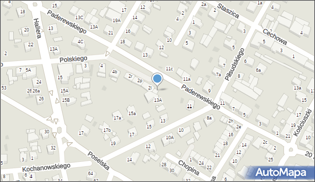 Środa Wielkopolska, Paderewskiego Ignacego Jana, 2n, mapa Środa Wielkopolska