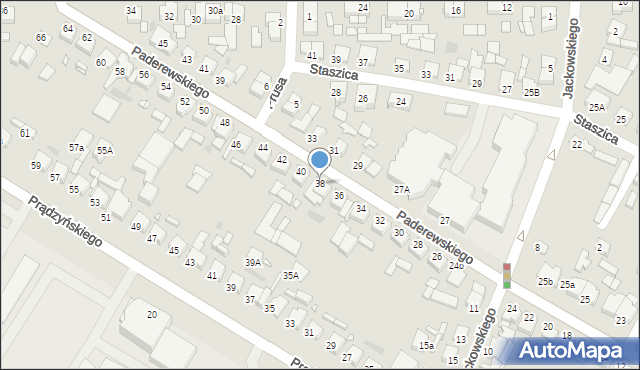 Środa Wielkopolska, Paderewskiego Ignacego Jana, 38, mapa Środa Wielkopolska