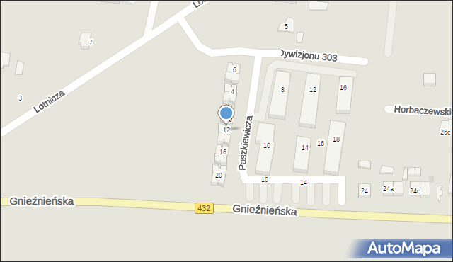 Środa Wielkopolska, Paszkiewicza Ludwika, 12, mapa Środa Wielkopolska