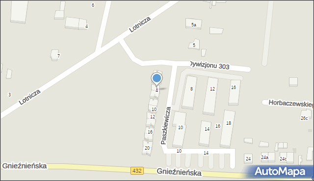 Środa Wielkopolska, Paszkiewicza Ludwika, 4, mapa Środa Wielkopolska