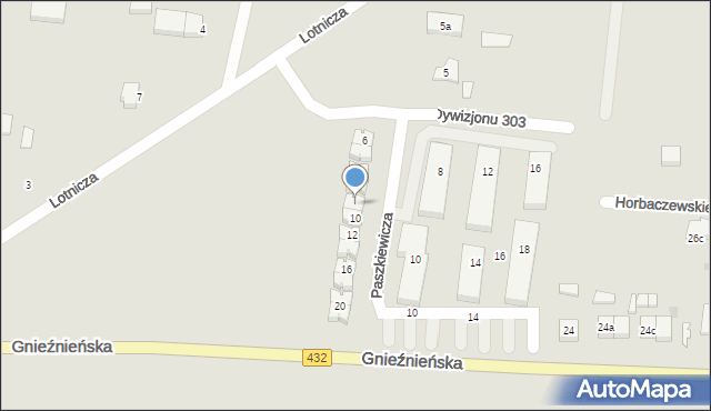 Środa Wielkopolska, Paszkiewicza Ludwika, 8, mapa Środa Wielkopolska