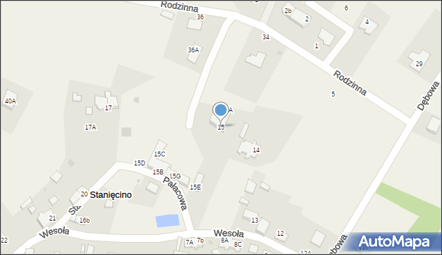 Stanięcino, Pałacowa, 7, mapa Stanięcino