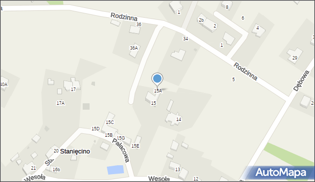 Stanięcino, Pałacowa, 7a, mapa Stanięcino