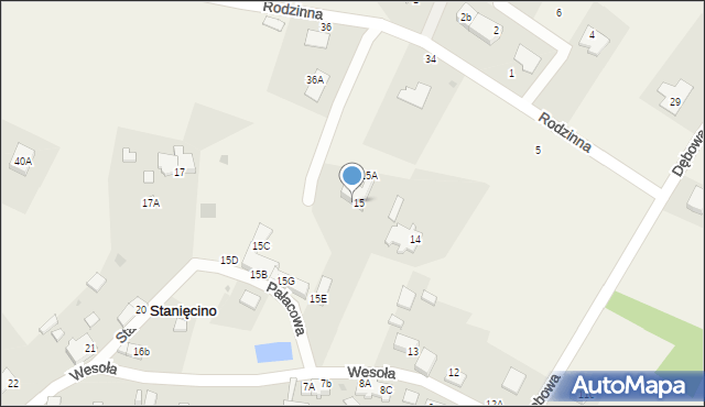 Stanięcino, Pałacowa, 7d, mapa Stanięcino