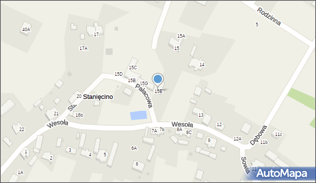 Stanięcino, Pałacowa, 9, mapa Stanięcino