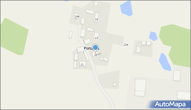 Stara Kiszewa, Partyzantów, 12, mapa Stara Kiszewa