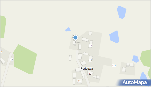 Stara Kiszewa, Partyzantów, 14a, mapa Stara Kiszewa