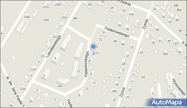 Starachowice, Paderewskiego Ignacego Jana, 18, mapa Starachowic