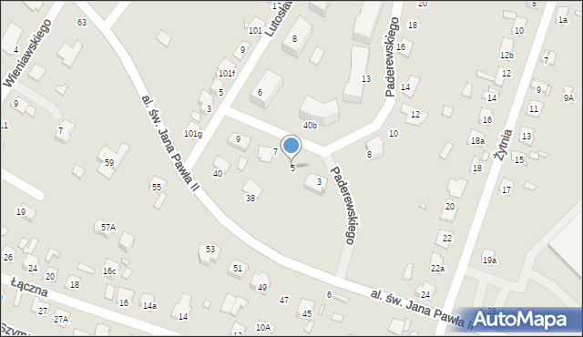 Starachowice, Paderewskiego Ignacego Jana, 5, mapa Starachowic