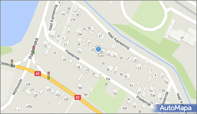 Starachowice, Pasternik, 31, mapa Starachowic