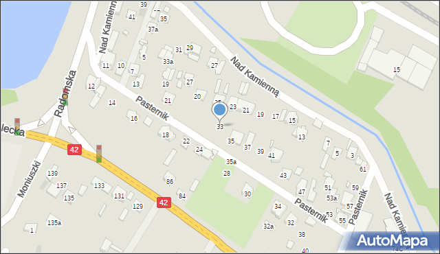 Starachowice, Pasternik, 33, mapa Starachowic