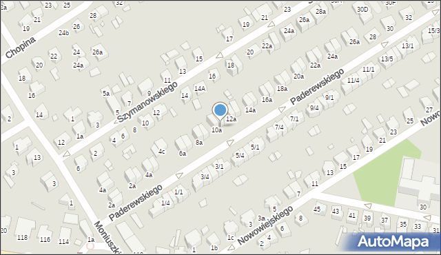 Stargard, Paderewskiego Ignacego Jana, 10b, mapa Stargard