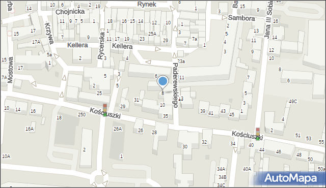 Starogard Gdański, Paderewskiego Ignacego Jana, 8, mapa Starogard Gdański