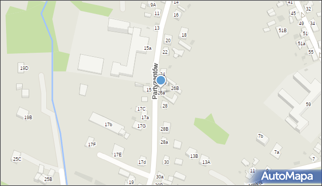 Stary Sącz, Partyzantów, 26a, mapa Stary Sącz