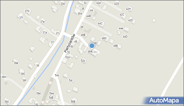 Stary Sącz, Partyzantów, 48B, mapa Stary Sącz