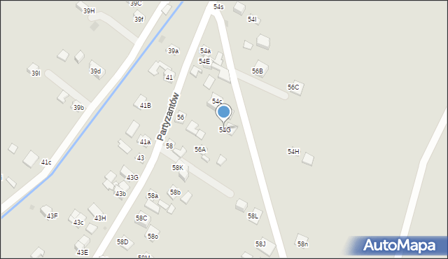 Stary Sącz, Partyzantów, 54G, mapa Stary Sącz