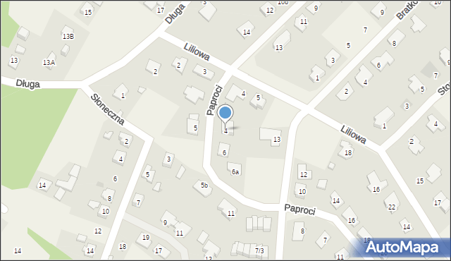 Stary Toruń, Paproci, 4, mapa Stary Toruń