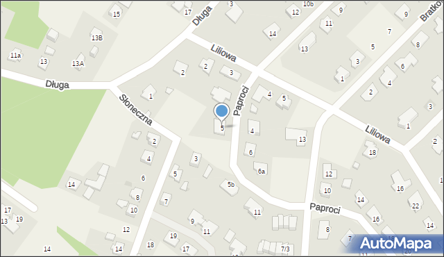 Stary Toruń, Paproci, 5, mapa Stary Toruń