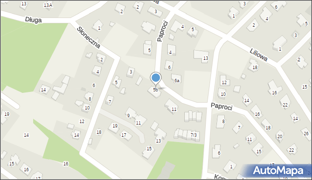 Stary Toruń, Paproci, 5b, mapa Stary Toruń