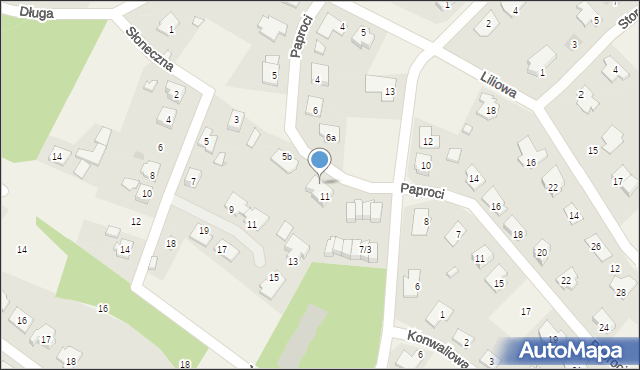 Stary Toruń, Paproci, 5c, mapa Stary Toruń