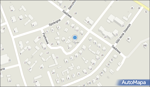 Stawiski, Parkowa, 2, mapa Stawiski