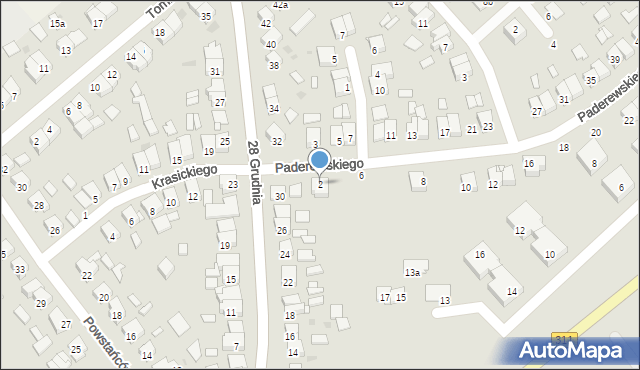 Stęszew, Paderewskiego Ignacego Jana, 2, mapa Stęszew