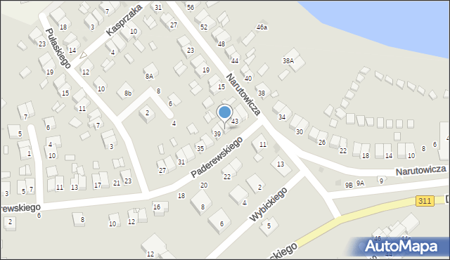 Stęszew, Paderewskiego Ignacego Jana, 41, mapa Stęszew