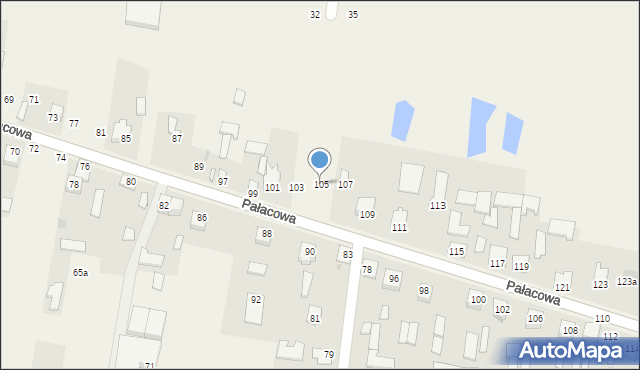 Stok Lacki, Pałacowa, 105, mapa Stok Lacki