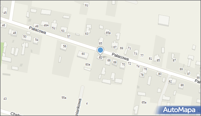 Stok Lacki, Pałacowa, 62, mapa Stok Lacki