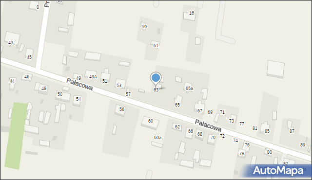 Stok Lacki, Pałacowa, 63, mapa Stok Lacki