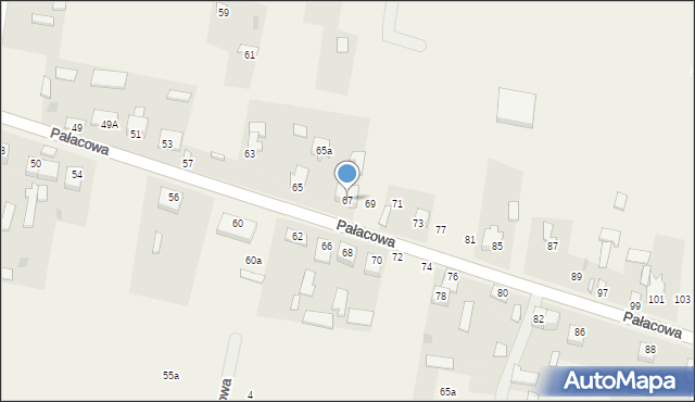 Stok Lacki, Pałacowa, 67, mapa Stok Lacki