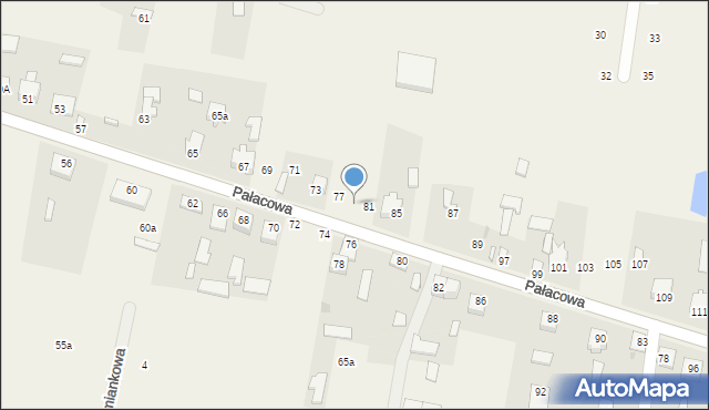 Stok Lacki, Pałacowa, 79, mapa Stok Lacki