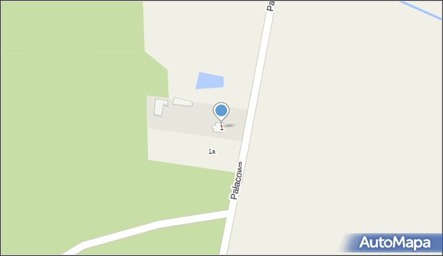 Strabla, Pałacowa, 1, mapa Strabla