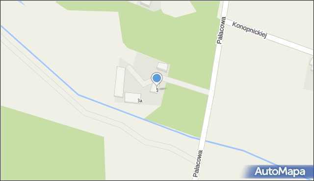 Strabla, Pałacowa, 3, mapa Strabla