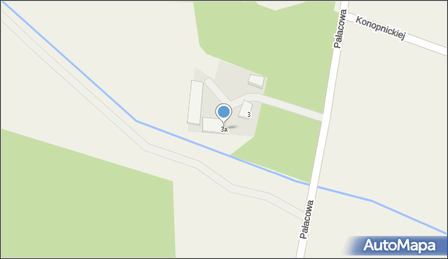Strabla, Pałacowa, 3a, mapa Strabla