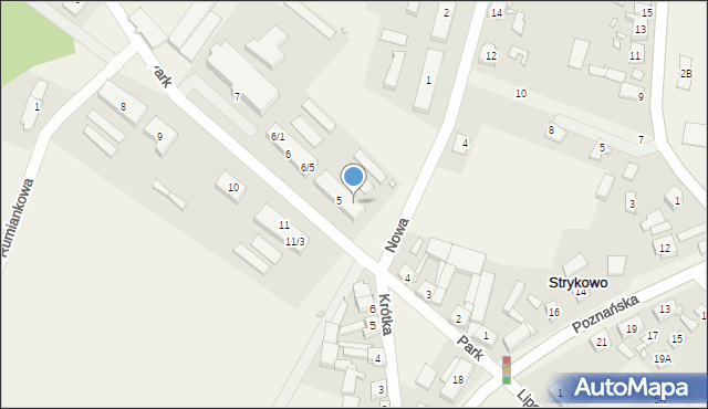 Strykowo, Parkowa, 5/2, mapa Strykowo