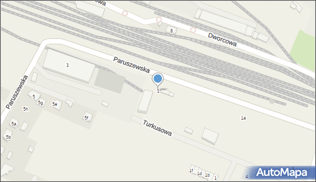 Strzałkowo, Paruszewska, 1, mapa Strzałkowo