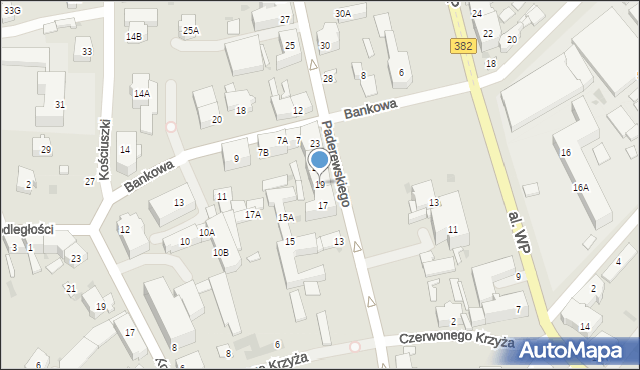 Strzegom, Paderewskiego Ignacego Jana, 19, mapa Strzegom