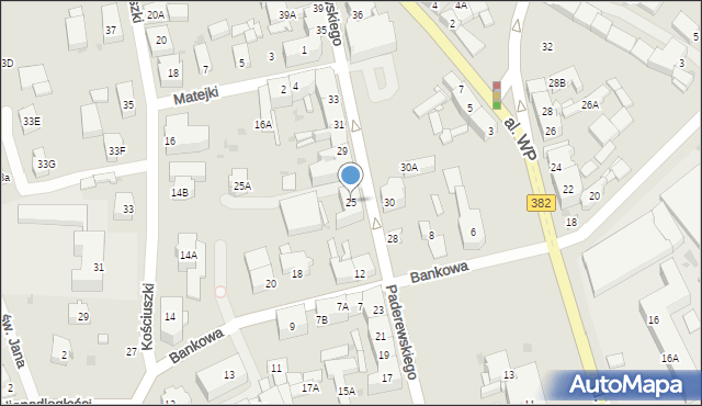 Strzegom, Paderewskiego Ignacego Jana, 25, mapa Strzegom