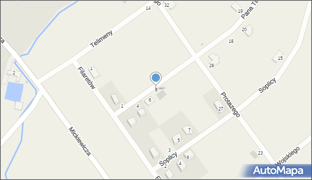 Strzegomiany, Pana Tadeusza, 8, mapa Strzegomiany