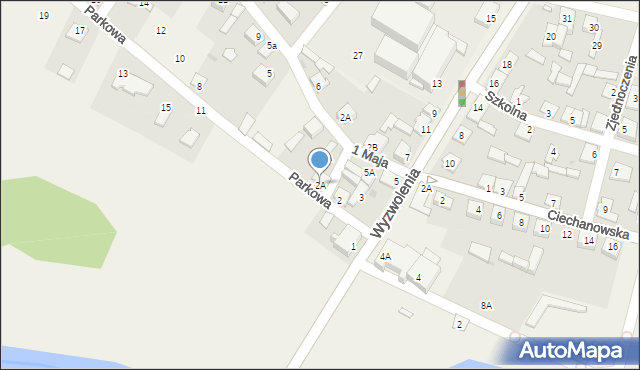 Strzegowo, Parkowa, 2A, mapa Strzegowo