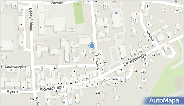 Strzyżów, Parkowa, 5, mapa Strzyżów